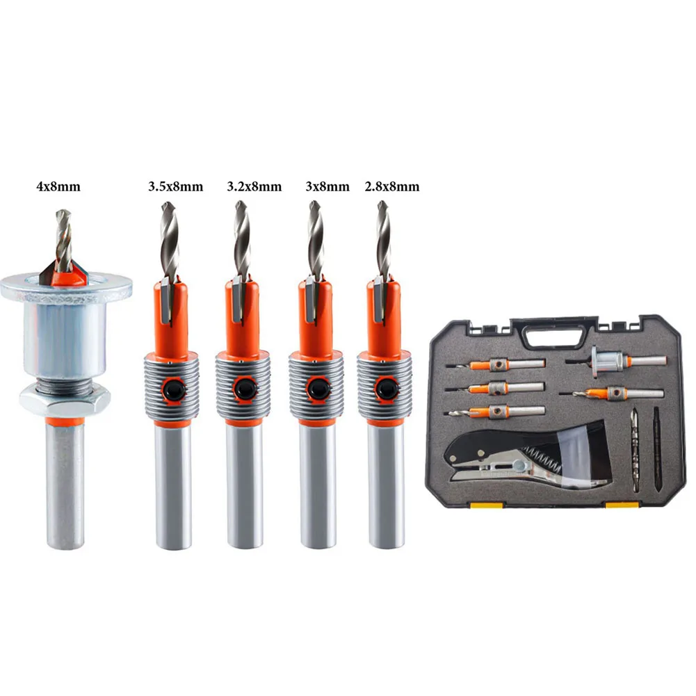 

Woodworking Projects Countersink Router Bit 8PCS Router Set 810mm Shank Size 8mm Shank Size Clean Edges Flexible Compatibility