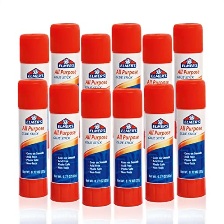 

Elmers Glue Sticks 0.77 Ounce Glue Sticks Bulk 12 Count White Glue Stick