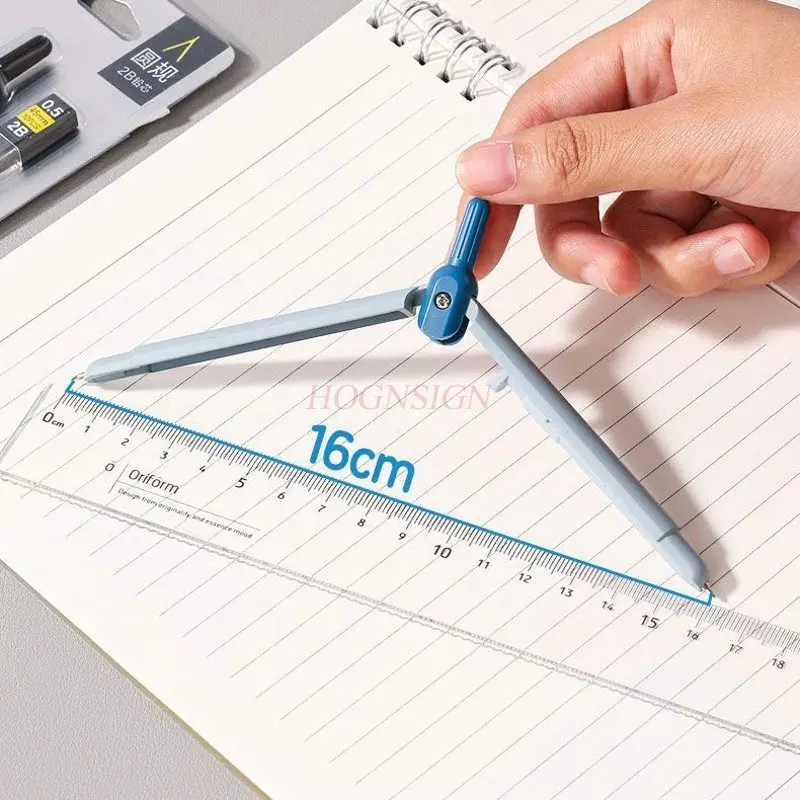1set Metal compass set, for middle and high school students to draw drawings and circles, pen shape, high aesthetic value