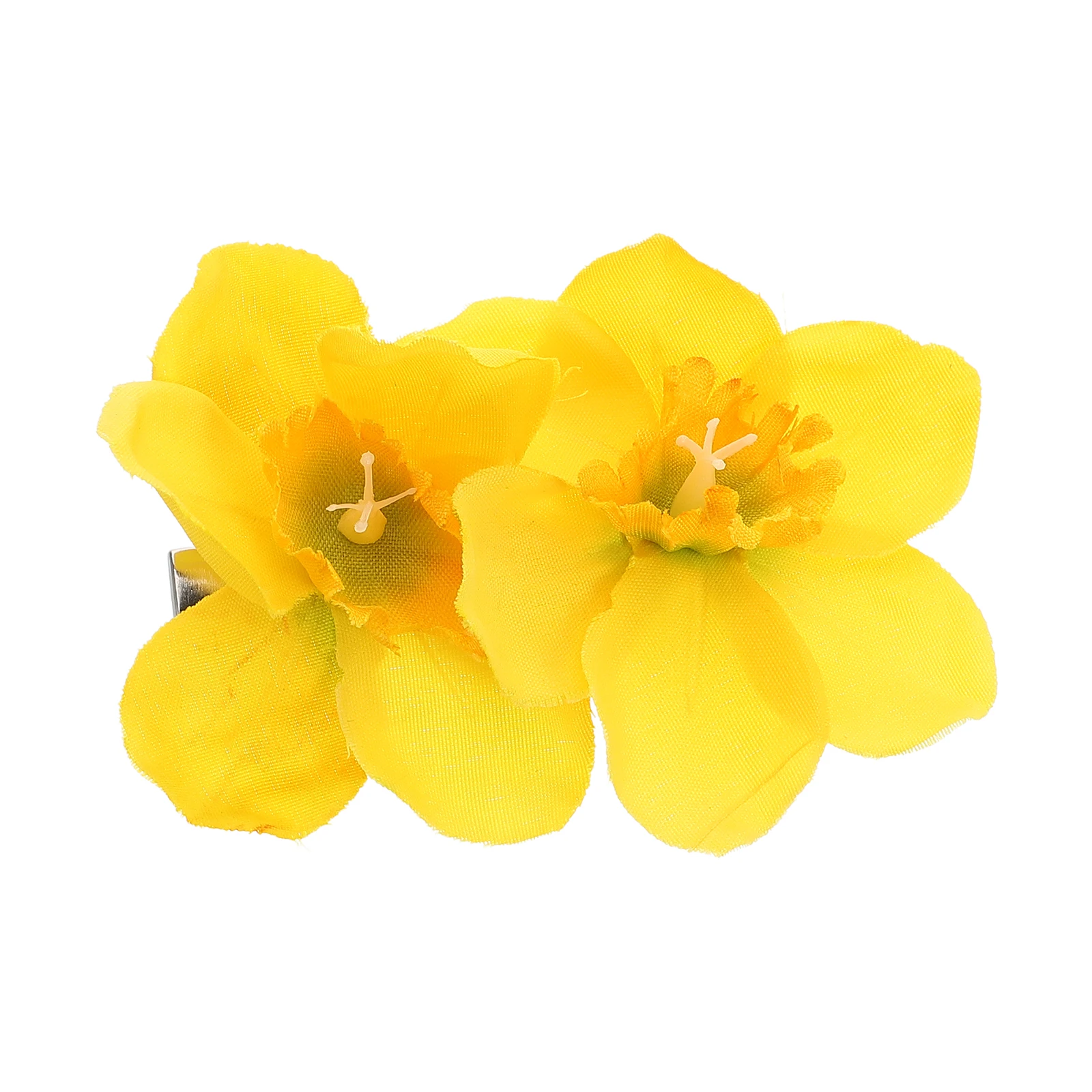 

Simulated Narcissus Hairpin Yellow Ancient Side Clip Headdress Bangs Updo Accessories Daffodil French Pin Pieces