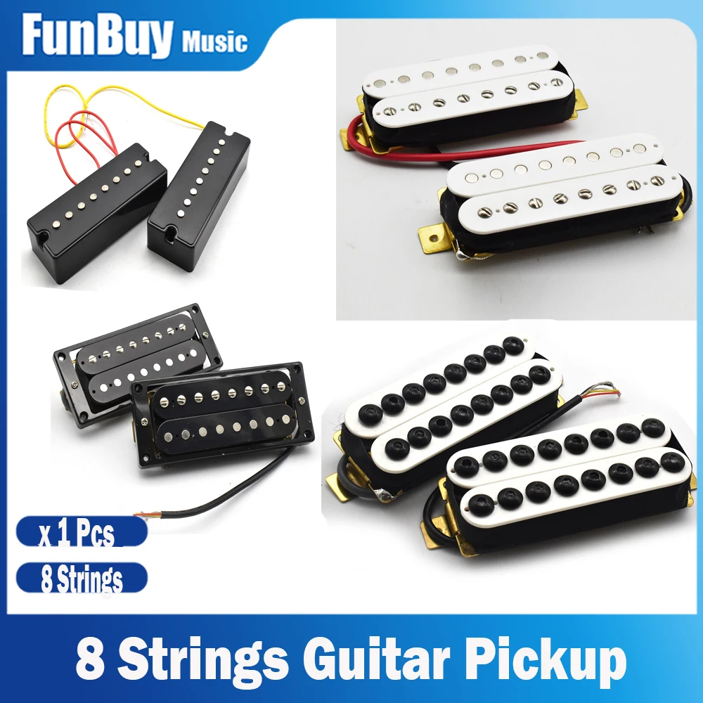 

1Pcs 8 String Double Coil Humbucker Pickups Neck Bridge Guitar Pickups for LP Electric Guitar Parts