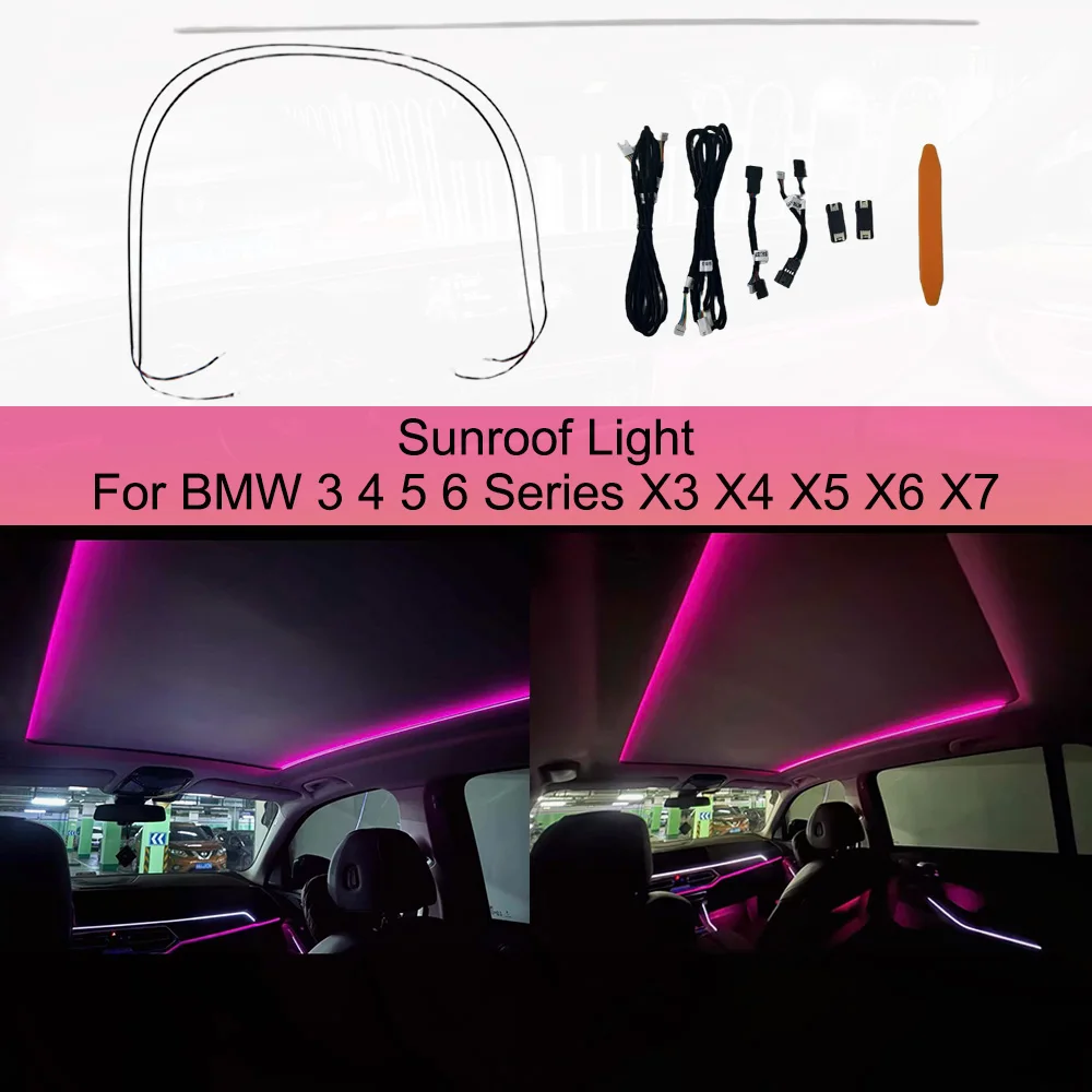 

Светодиодная панорамная подсветка для крыши BMW 3, 4, 5, 7 серии G20, G30, X3, X4, X5, X6, X7, G-класса, внутренняя отделка потолка автомобиля.