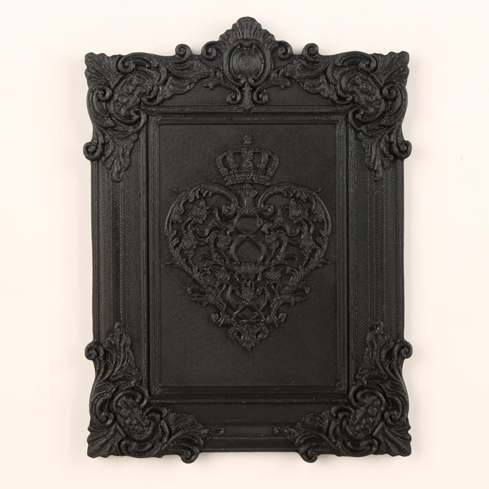 Cross-Border Dark Gothic Carved Crown Heart Decorative Frame for Retro Home Wall Decoration - view 3
