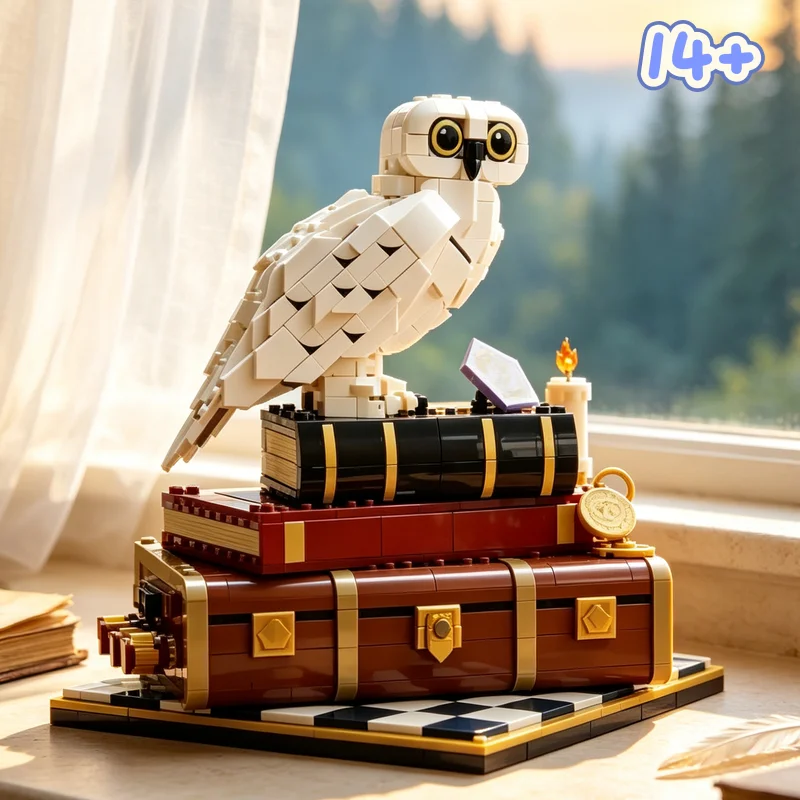 1571-teiliges Kompatibles MOC Steinbausteine-Set Magisches Eulen-Modell Kreatives Lernspielzeug für Freunde Geburtstagsgeschenke