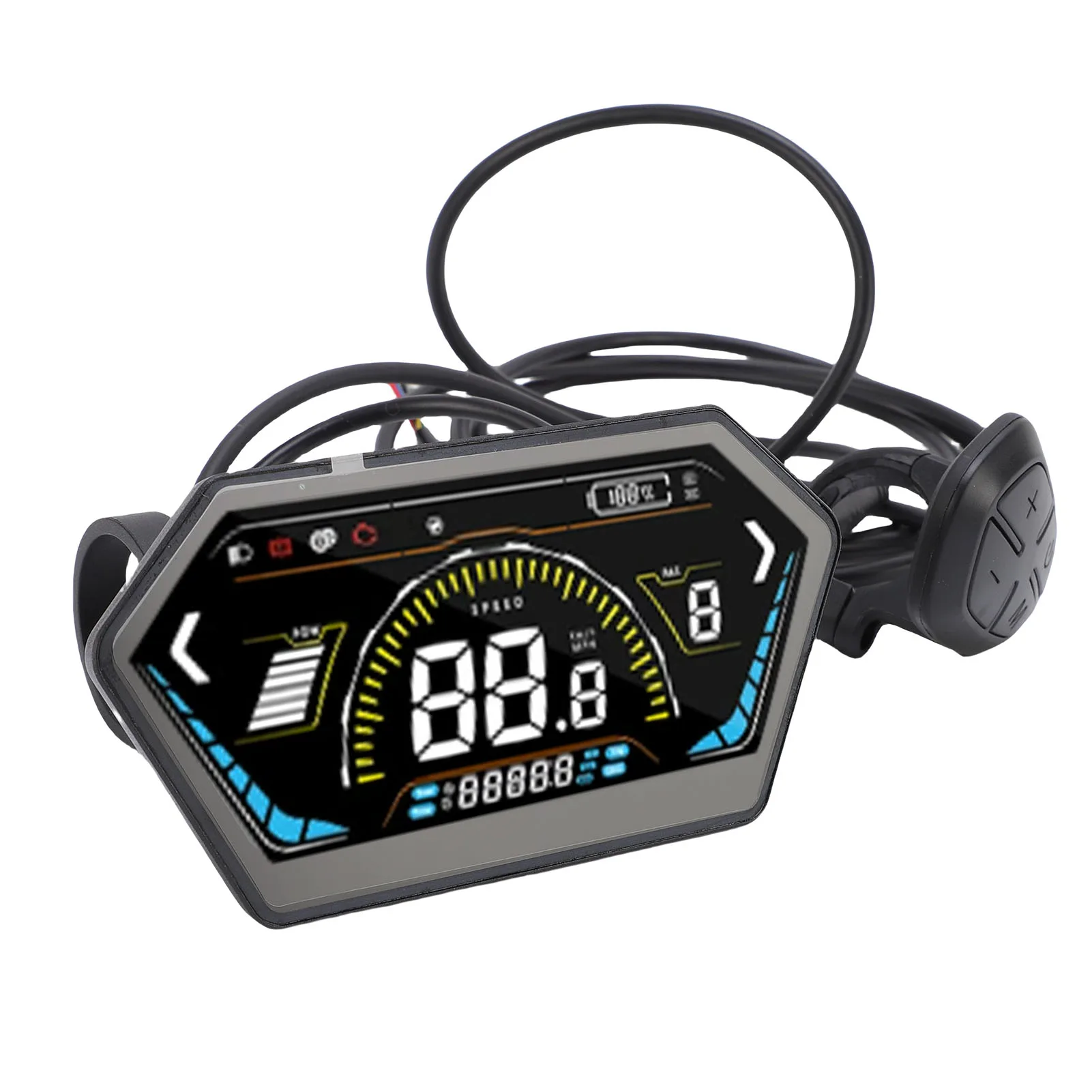 

UKS6 Electric Bike LCD Display Meter Color Display Waterproof Electric Scooter Control Panel Cycling Computer with SM Connector
