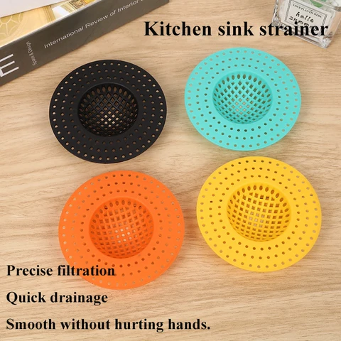 Anti-Clog Floor Drain Cover for Kitchen Sink – Press Type Filter