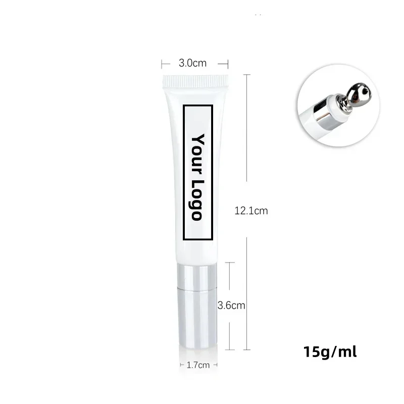 【Logo Customization】15ml Customized Cosmetics Tube Metal Massage Head Eye Cream Lotion Liquid Foundation High-end Container