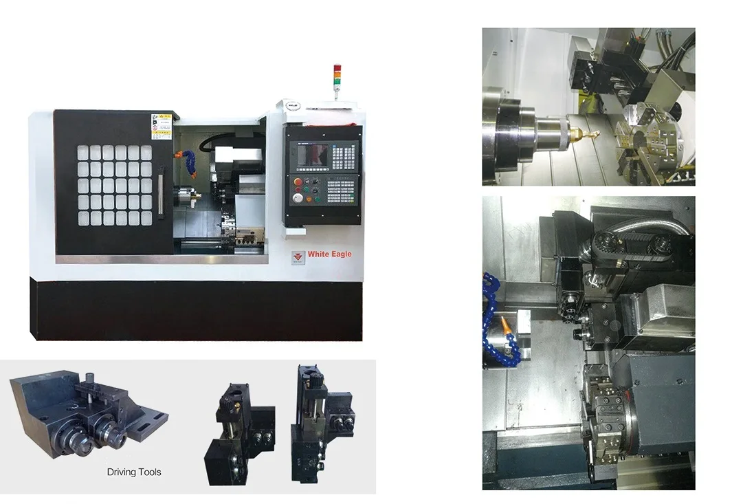 CNC Vertical Milling Turning, Lathe Hine com Driving Tools