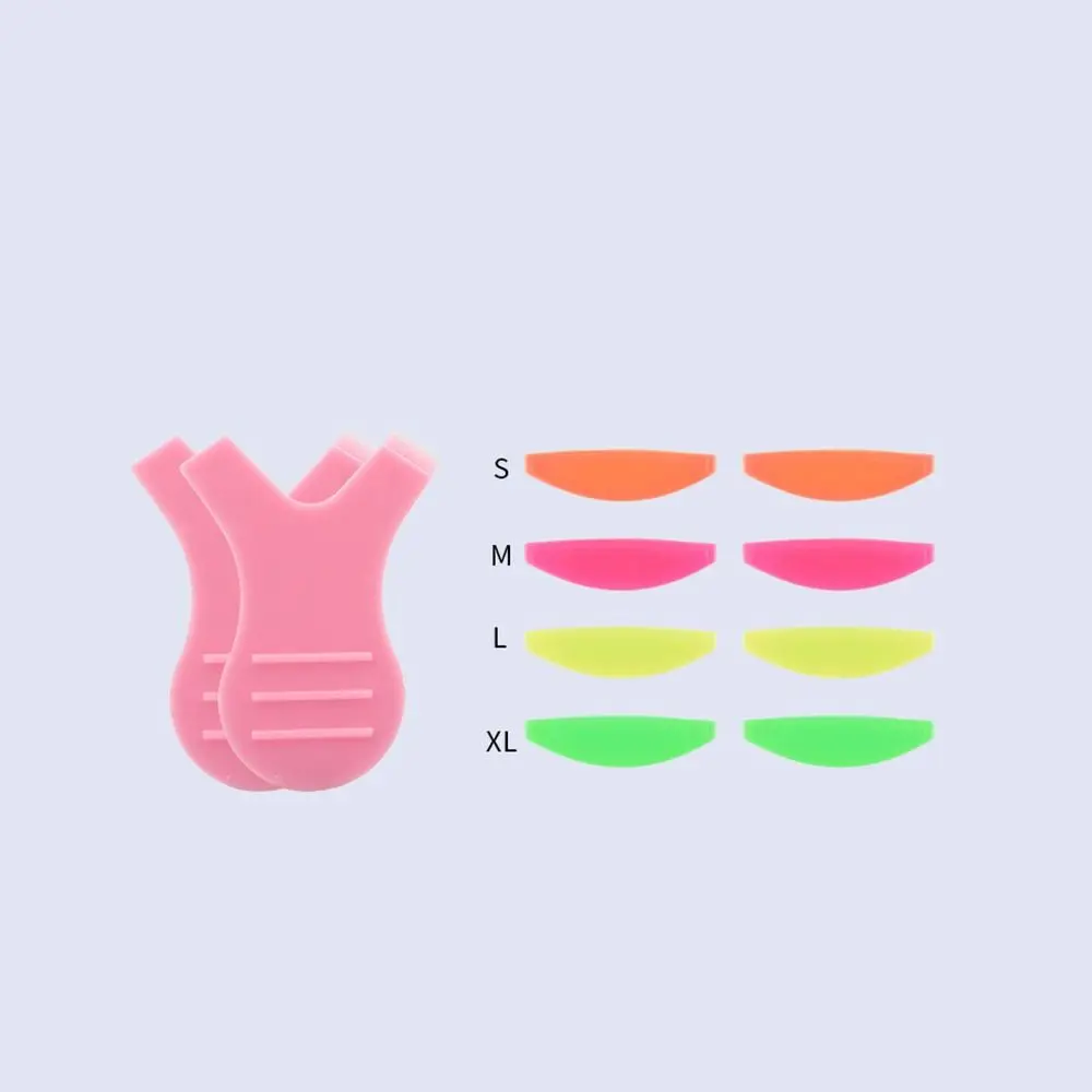 แผ่นดัดขนตาทำจากซิลิโคน5คู่แท่นยกขนตา3D ที่ดัดขนตาอุปกรณ์เสริม peralatan Rias