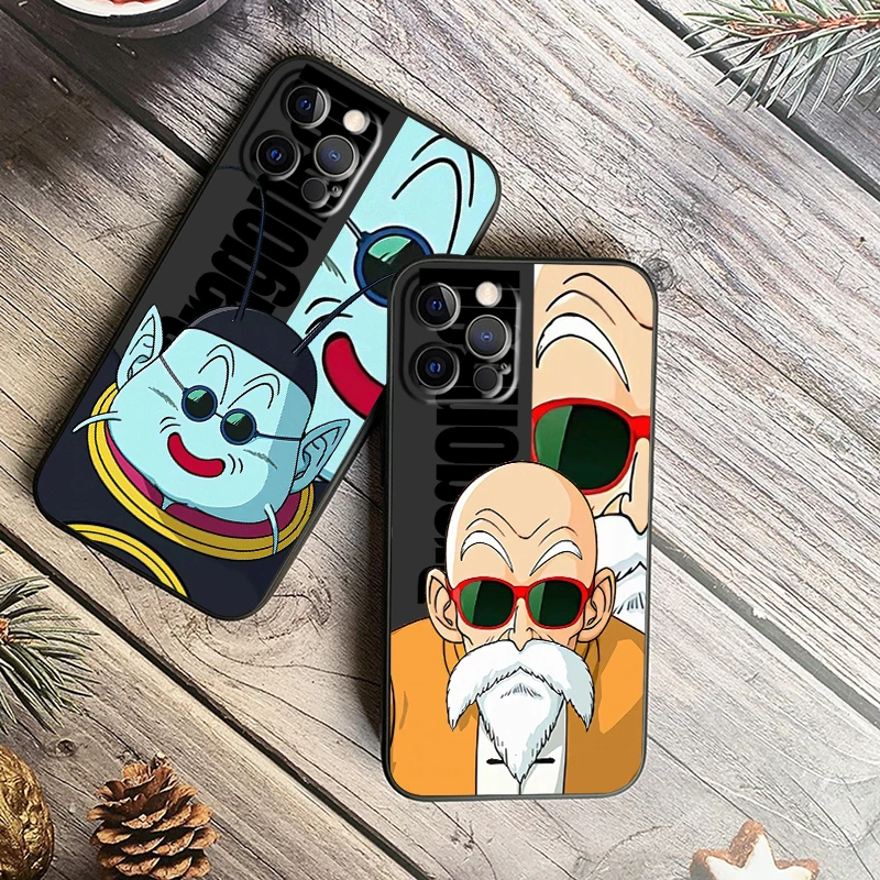 D-Dragon Ball Goku Gohan Art For iPhone 15 14 13 12 11 XS XR X 8 7 SE Pro Max Plus Mini Black Back Phone Case