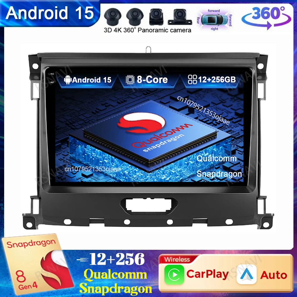

Android 15 Car Radio For Ford Everest Ranger 2015-2018 DSP GPS Qualcomm Multimedia DVD 5G WIFI Viedo Player 4G LTE BT QLED AUTO