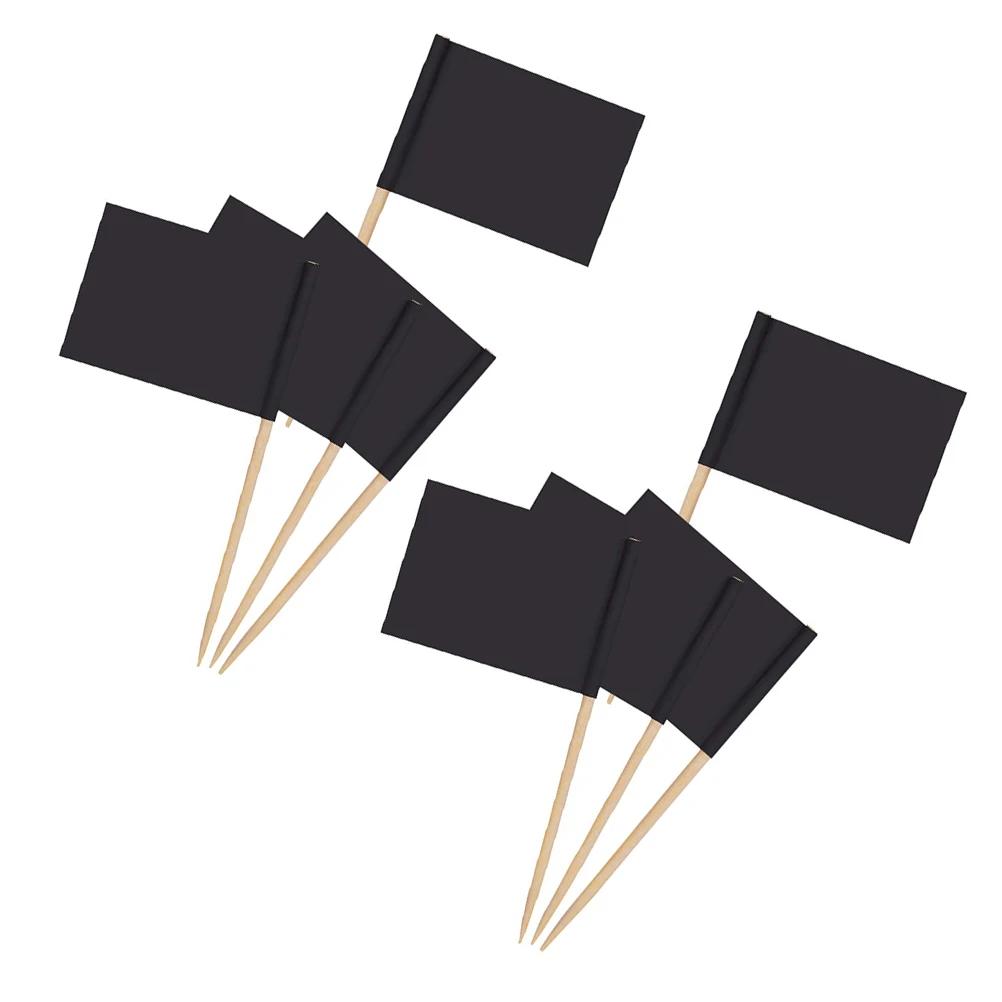 

100pcs Toothpick Flag Cake Toppers Blank Paper Decorations Cupcake Picks Party Supplies Decorative Cake Decor