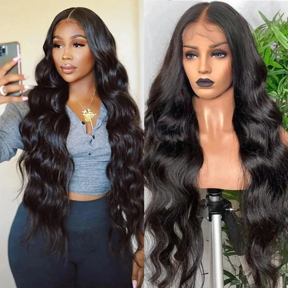 HD 13x6 Lace Front Human Hair Wigs 40 Inches Transparent Body Wave 4x4 5x5 Brazilian Lace Frontal Wig For Black Women Bling Hair