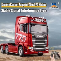 New Huina 1501 Car Head 770s V8 1/18 Rc Alloy Tractor Truck 19ch 2.4g Engineering Trailer Truck With Light And Sound Toys Gift