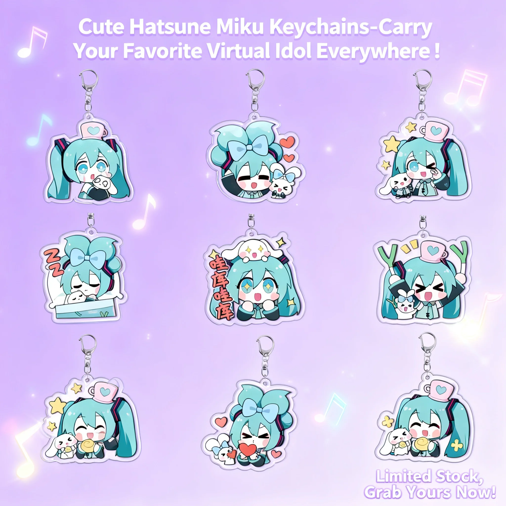 

Акриловый брелок Miku Hatsune Princess: многослойный кулон DIY с виртуальной айдол-фигуркой, аниме-мерч, коллекционный подарок