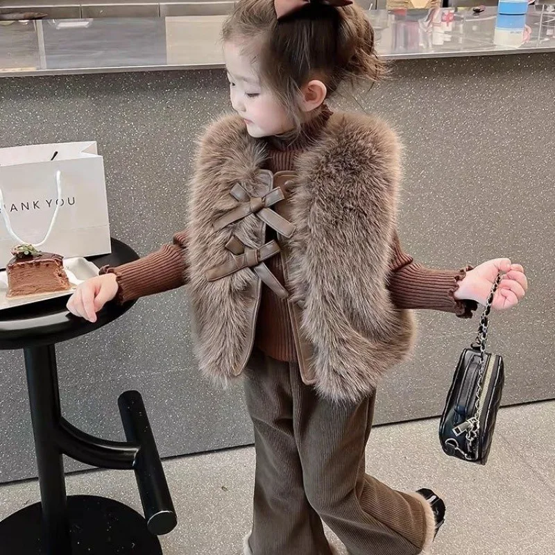 Baby Girl Suit Clothes Autumn and Winter2024New Western Style Winter Internet Celebrity Girl\'s Clothing