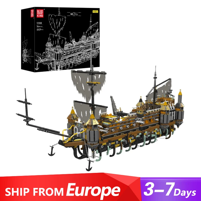 Movie MOC Pirate Ship The Silent Mary Ship Sailboat Model 4147PCS Building Blocks Brick Toys for Children Kids Boy Birthday Gift