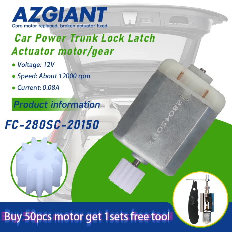 

FC-280SC-20150 Car Trunk Lock Actuator Latch Tailgate Trunk Liftgate Motor 11 Teeth Plastics Gear For Ford Fusion/Mondeo V MK5