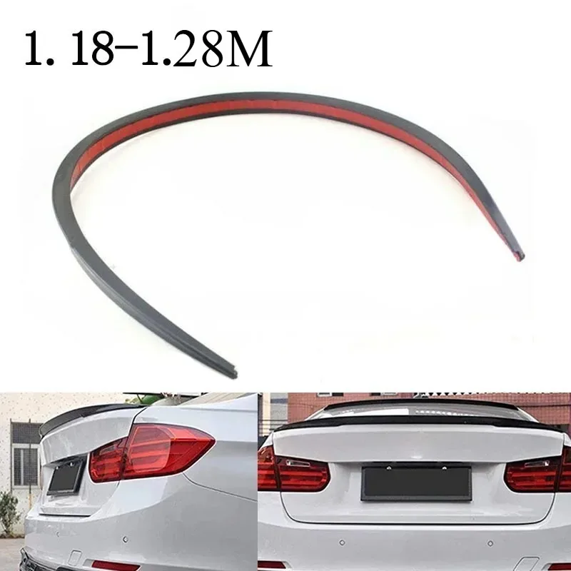 

Universal Soft Sport Car Spoiler Rear Wing Lip Trim Sticker 1.18-1.28M Rear Roof Trunk Spoiler for Vehicle Enhancement