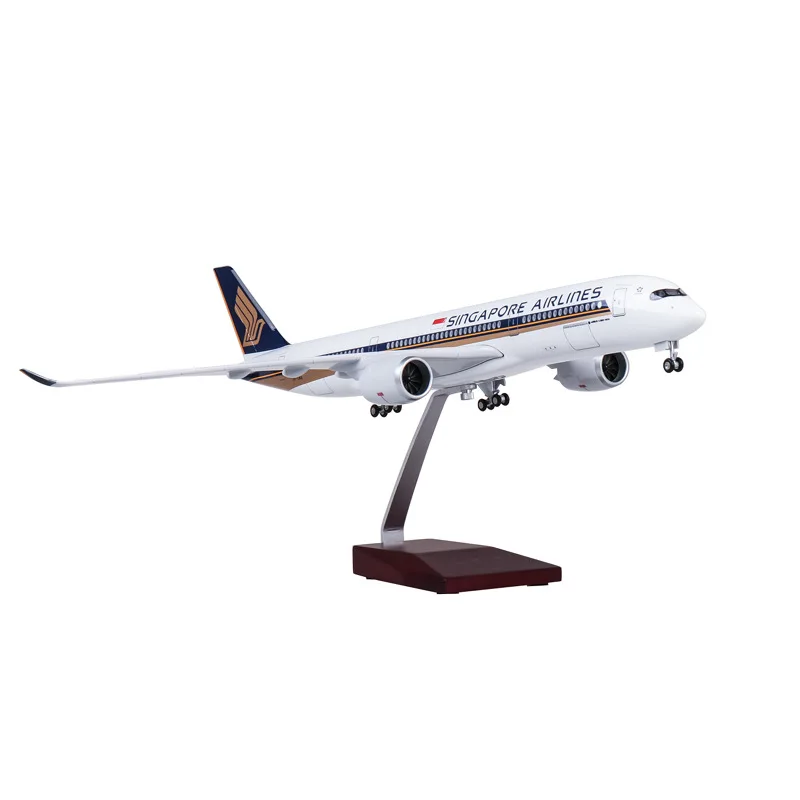 With Wheeled Light 47cm Singapore Airlines A350 Simulation Of a Civil Airliner Aircraft Model Airbus Scale 1:142 Collection Gift