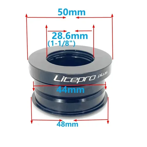 Imagen 2 del producto Litepro-auriculares de rodamiento de 44mm, 1-1/8 "", 28,6mm, horquilla delantera, tubo de dirección para Dahon, piezas de bicicleta plegable