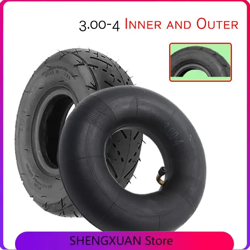 Scooter Tyre Tube 3.00-4 Tire Wheels Fits Mini 2 Stroke Quad ATV Motor Bike Parts (10''x3'', 260x85) For Razor Pocket E300 E325