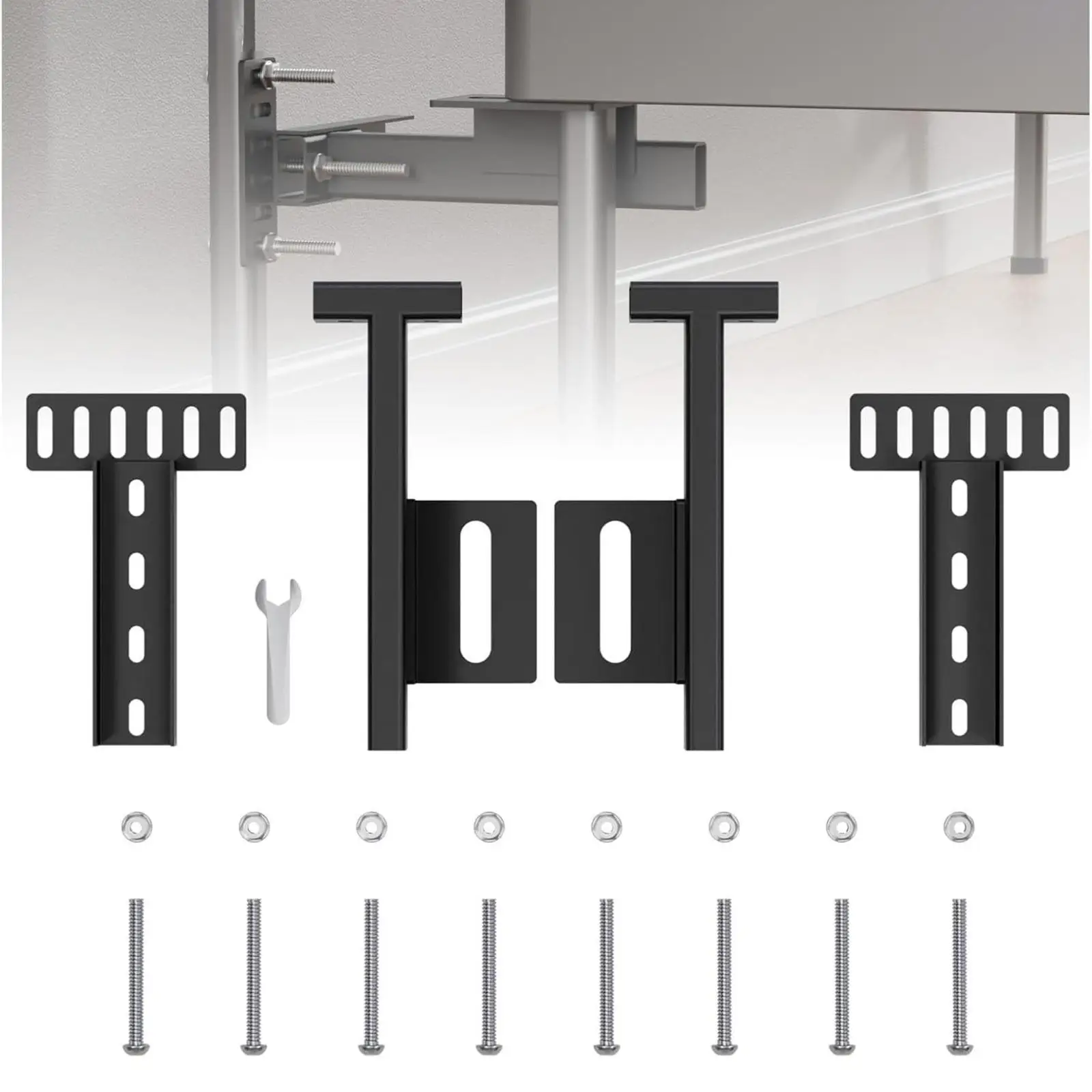 

Adjustable Headboard Brackets Support Easy to Install Household Headboard Extension for Double Full Size Beds Home