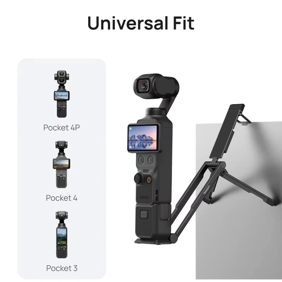 Statyw magnetyczny TELESIN do DJI Osmo Pocket 4P 4 3, uchwyt ścienny, kijek do selfie z haczykiem Mantis 180 °   Regulowany statyw do kamery 1/4 cala — zdjęcie produktu 6