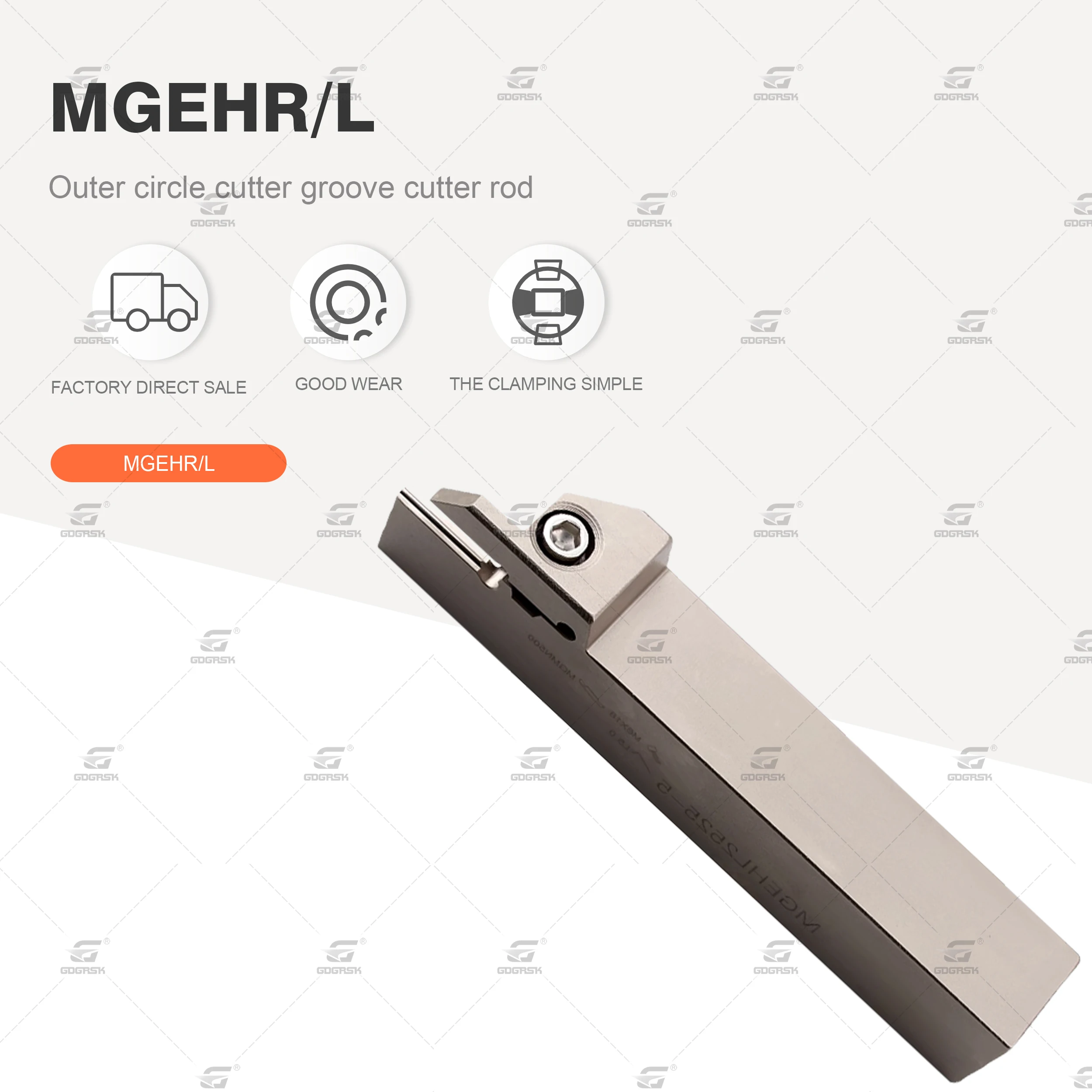 Cnc Steel Slotting Arbor Lathe Cutter Grooving Turning Tool Suporte de Ferramentas Primavera Mgehr1212 Mgehr1616 Mgehr2023 1pc