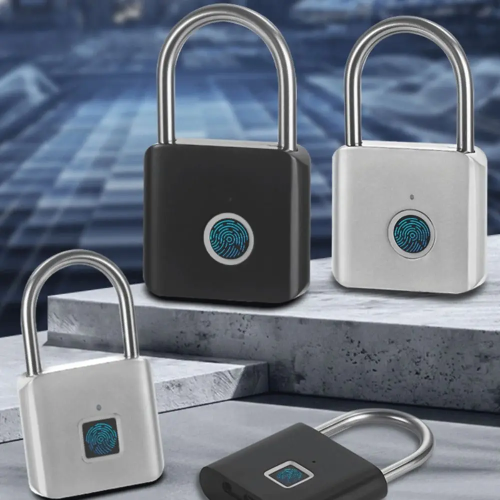 

Anti-Theft Smart Fingerprint Padlock Portable USB Charging Security Door Lock Waterproof USB Rechargeable