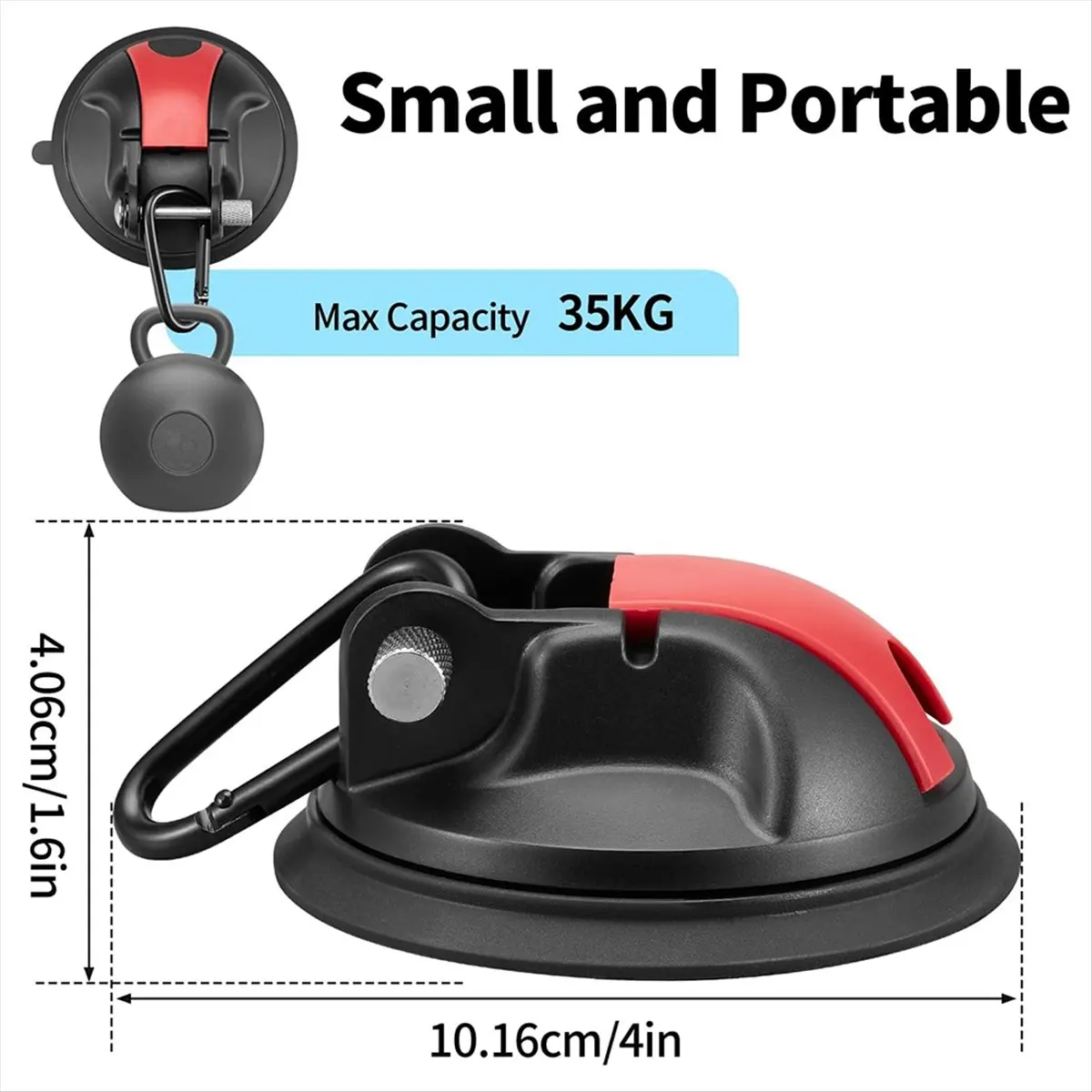 #42N 4 PCS Heavy Duty Suction Cup Hooks for Camping, Car, RV, Window,Camping Suction Cup Hooks,(Plastic)