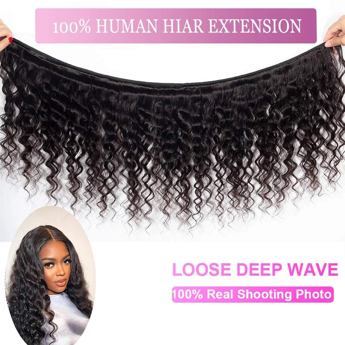 32 30 بوصة حزم موجة فضفاضة البرازيلي نسج على شكل شعر إنسان حزم 4/5/6 حزم صفقة أعلى جودة شعر مستعار بشري بالجملة