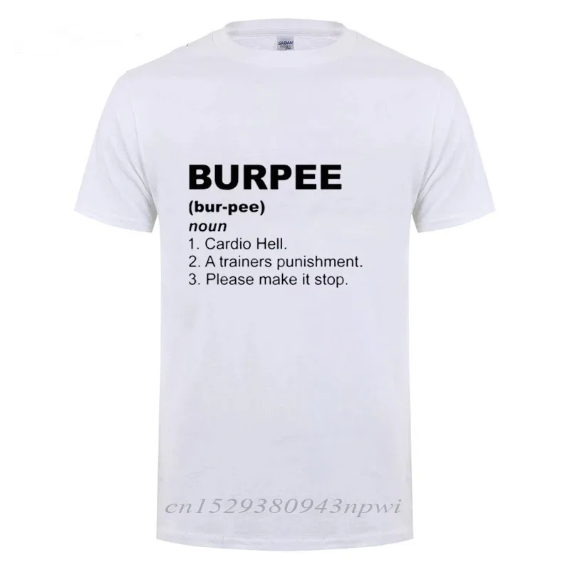 2024 Office Burpee Definition T Shirt Funny Birthday Gift for Men Streetwear Loose Cotton T-Shirt Crossfit Workout Clothing