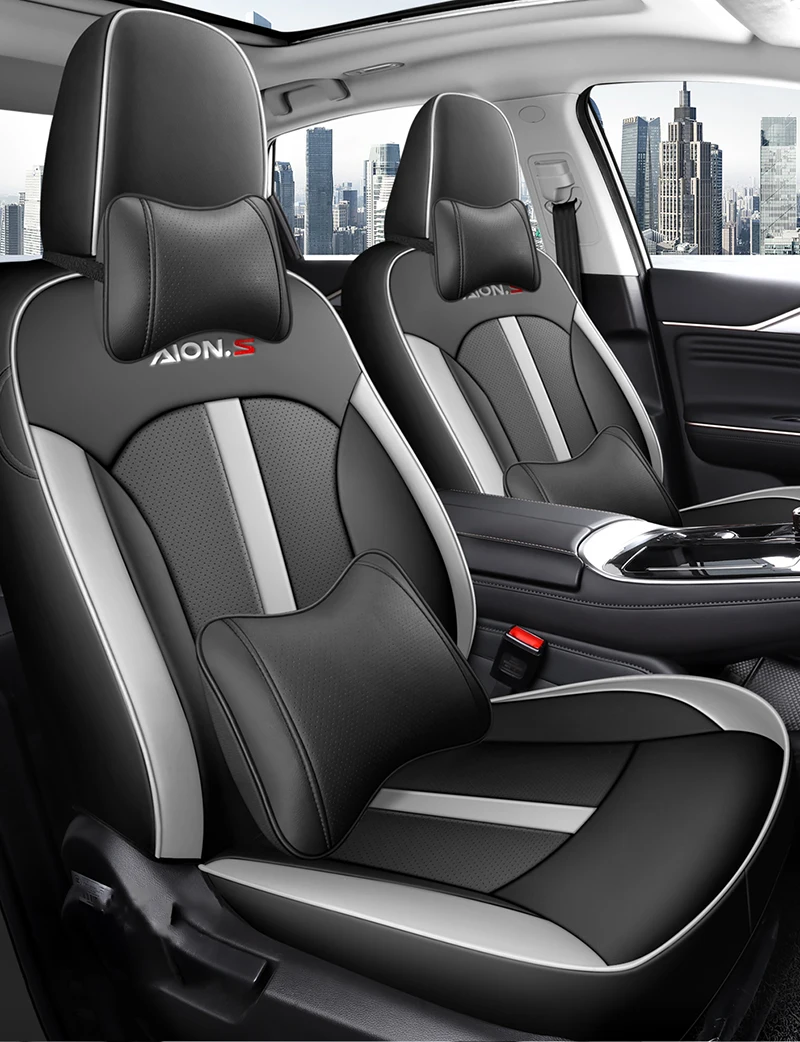 Maßgefertigte Auto-Zubehörteile Sitzbezüge Komplettset Kunstleder für GAC Aion S 2019 bis 2021 Vorder- und Rückbank – Detail 15