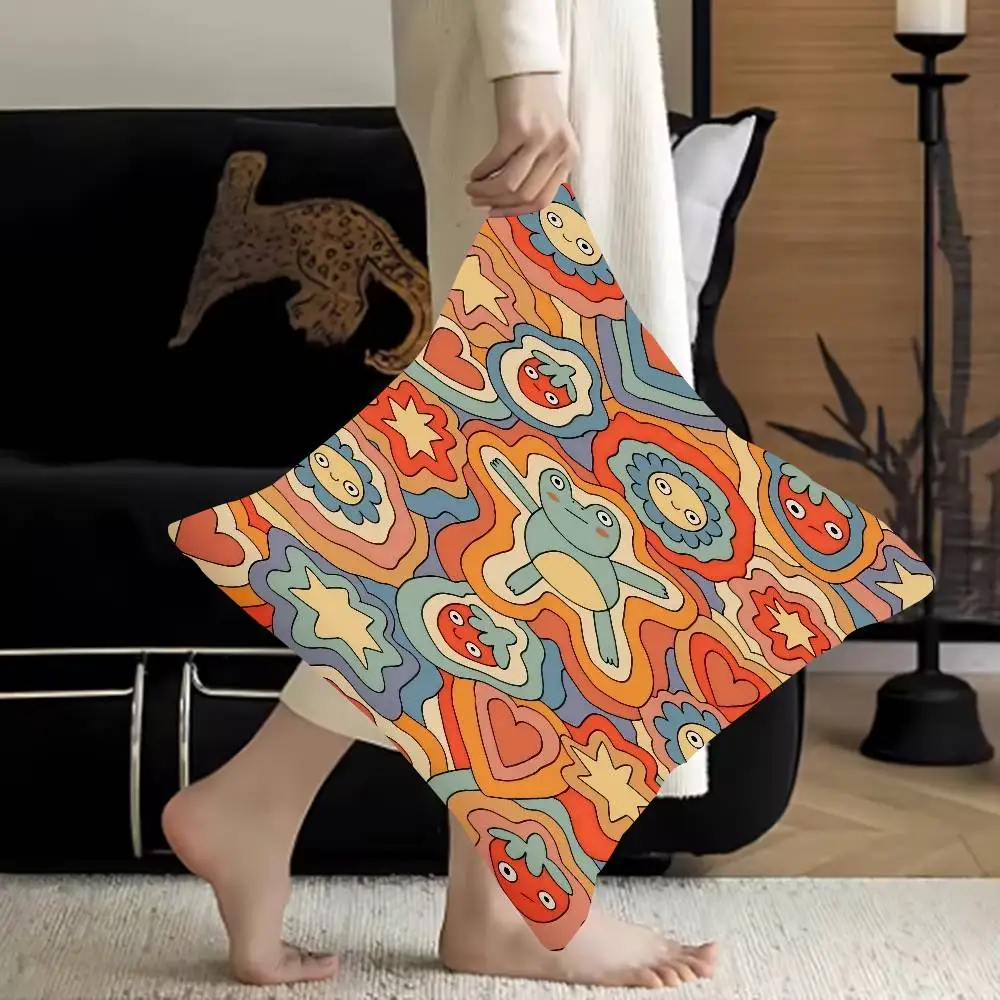 

Cute Cartoon Elements Collage Pillow Anime Pillow Sofa Bed Head Pillow Cover Cushion Cover 45x45 Cm Fashion