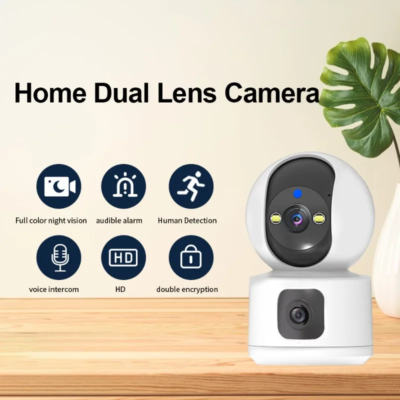 IoT Accessories Monitor, Monitoring Home Indoor Wireless WiFi Camera Night Vision High Definition 360 ° Panoramic 4G Camera Head