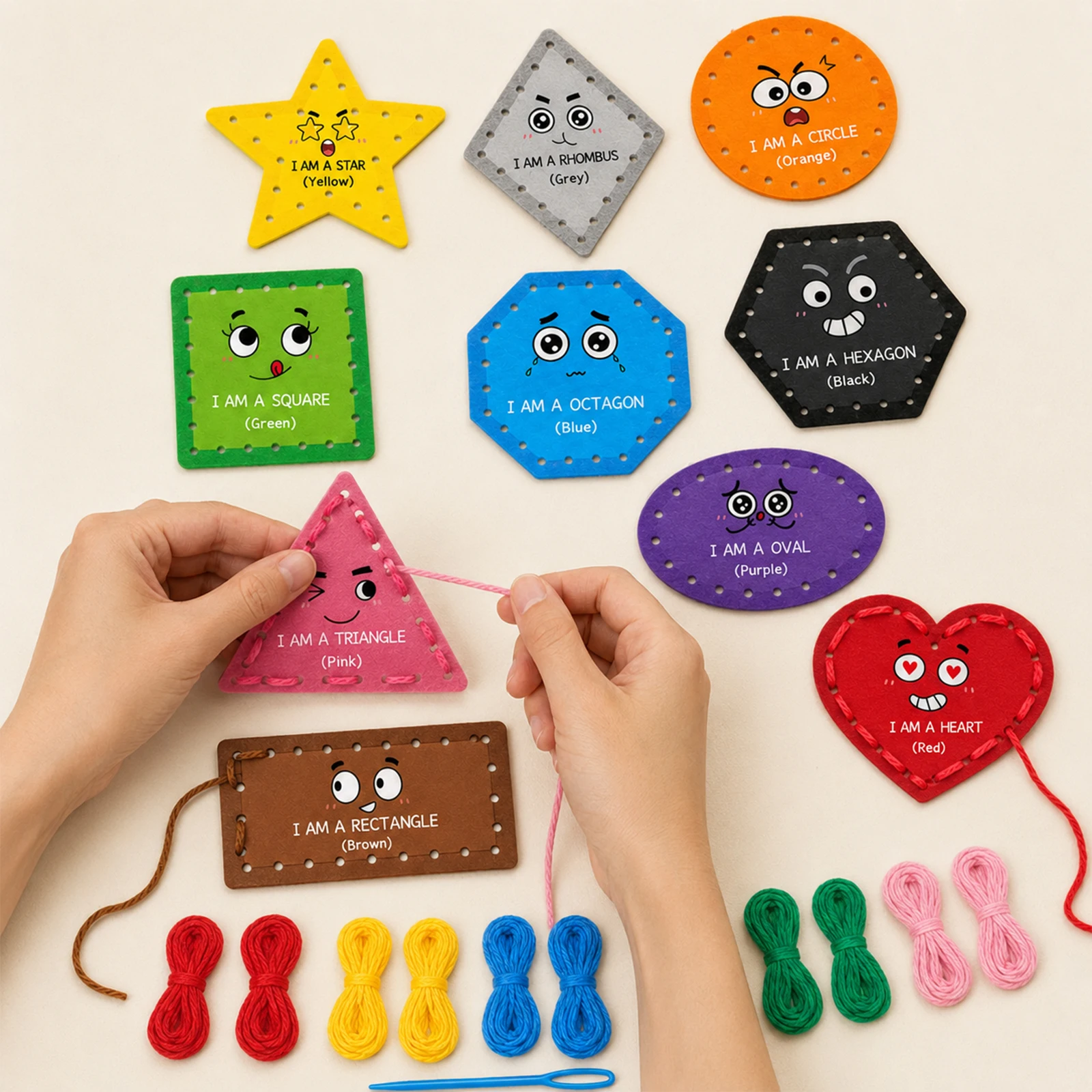 1set Lacing Training Tool Set, Focus And Coordination, Color And Shape Matching Toy, Holiday Gift, Early Education Material