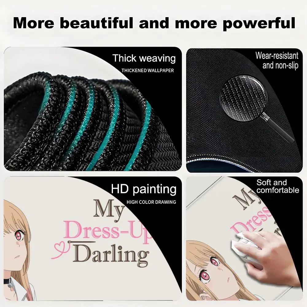 Marin Kitagawa Mouse Pad Table Mat Large Deskmat Desk Deskpad HD Moused Mousepad Gamer Mats Speed PC non-slip Accessories Carpet