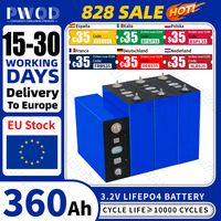 EU Stock PWOD 360AH Lifepo4 Battery 3.2V Brand New 10000 Cycles Rechargeable Batteries DIY 12V 24V 48V RV EV Boat Golf Cart Cell