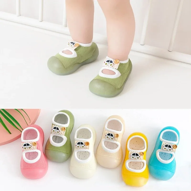 

Spring Summer Baby Toddler Shoes Cute Cartoon Thin Soft Bottom Hole Shoes Baby Boy Baby Girl Floor Shoes New Born Baby Booties
