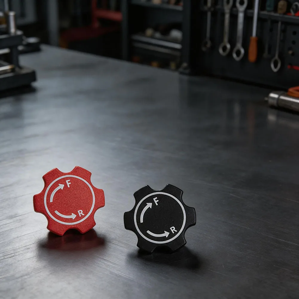 Magnetic Reversible Ratchet Knob For Ratchet Wrench 6 Star Twist Button Tool With Cleaning Kit Aluminum Alloy Red Black 2 Pack