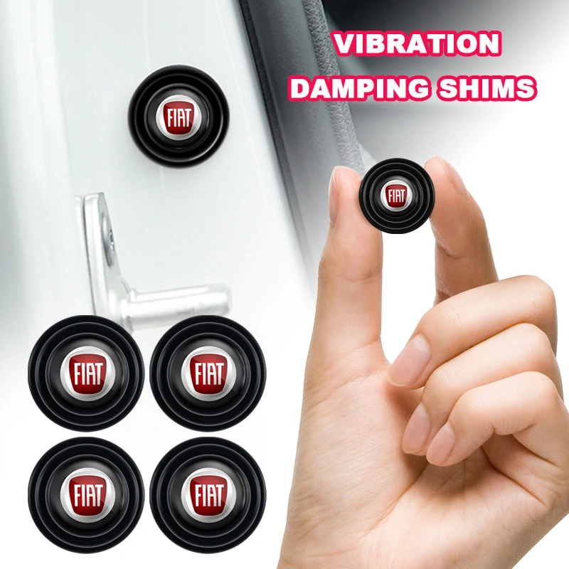 Car Door Shock Absorber Gasket Sticker Soundproof Protector Pads For Fiat Abarth 500e Panda Tipo FR Argo Freemont Viaggio Bravo