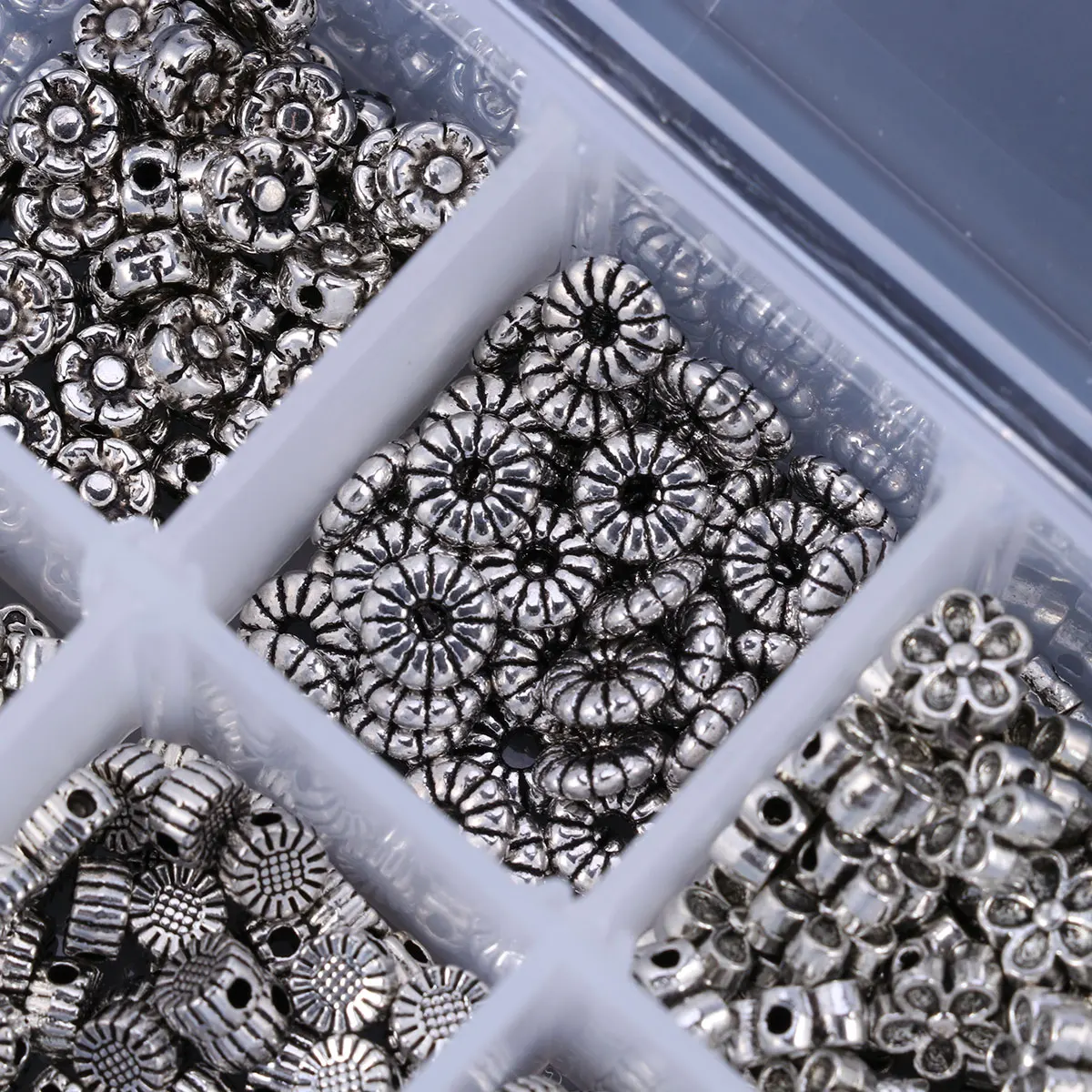 

400 pcs Bead Accessories Vintage Spacer Beads Large Hole Jewelry Making Durable Alloy Findings Charms Necklace Bracelet Earrings