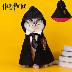 Harries Potters Cats and Dogs Pet Cosplay Magic Academy Puppy Shirt Cat Clothes Cape Pet Christmas Ornaments Set