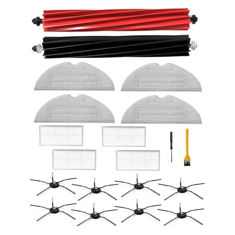 ABGP - Części zamienne do Roborock S8 / S8+ / S8 Pro Ultra Robot Odkurzacz Szczotka Główna Boczna Filtr Hepa Ścierka Mopująca Worki na Kurz