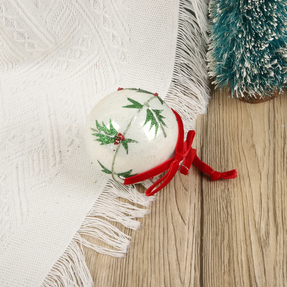 

4pcs Glass Ornaments Christmas Ball Christmas Tree DecorationHanging Pendants Noel Navidad Home Decoration 2025 New Year Gift