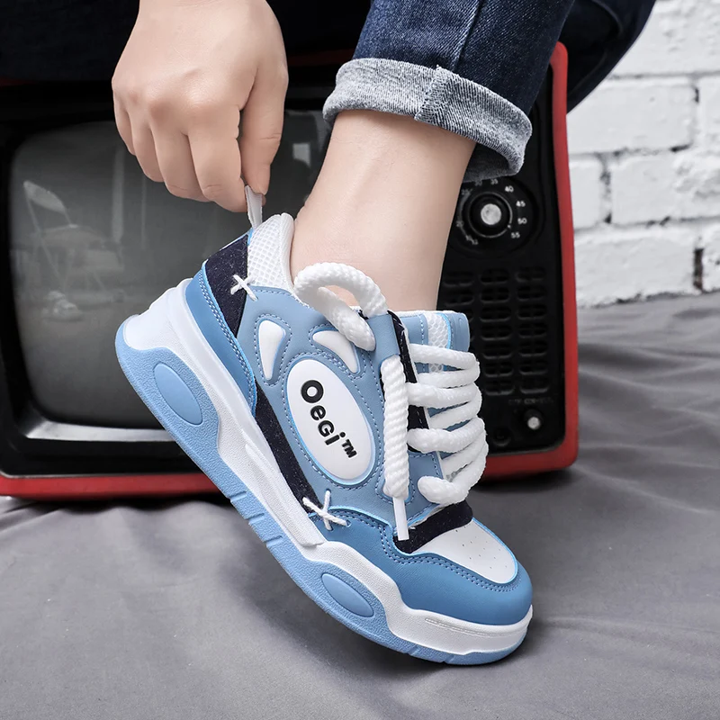 New literary style board shoes female niche fashion casual all match thick soled bread shoes student non-slip sports shoes