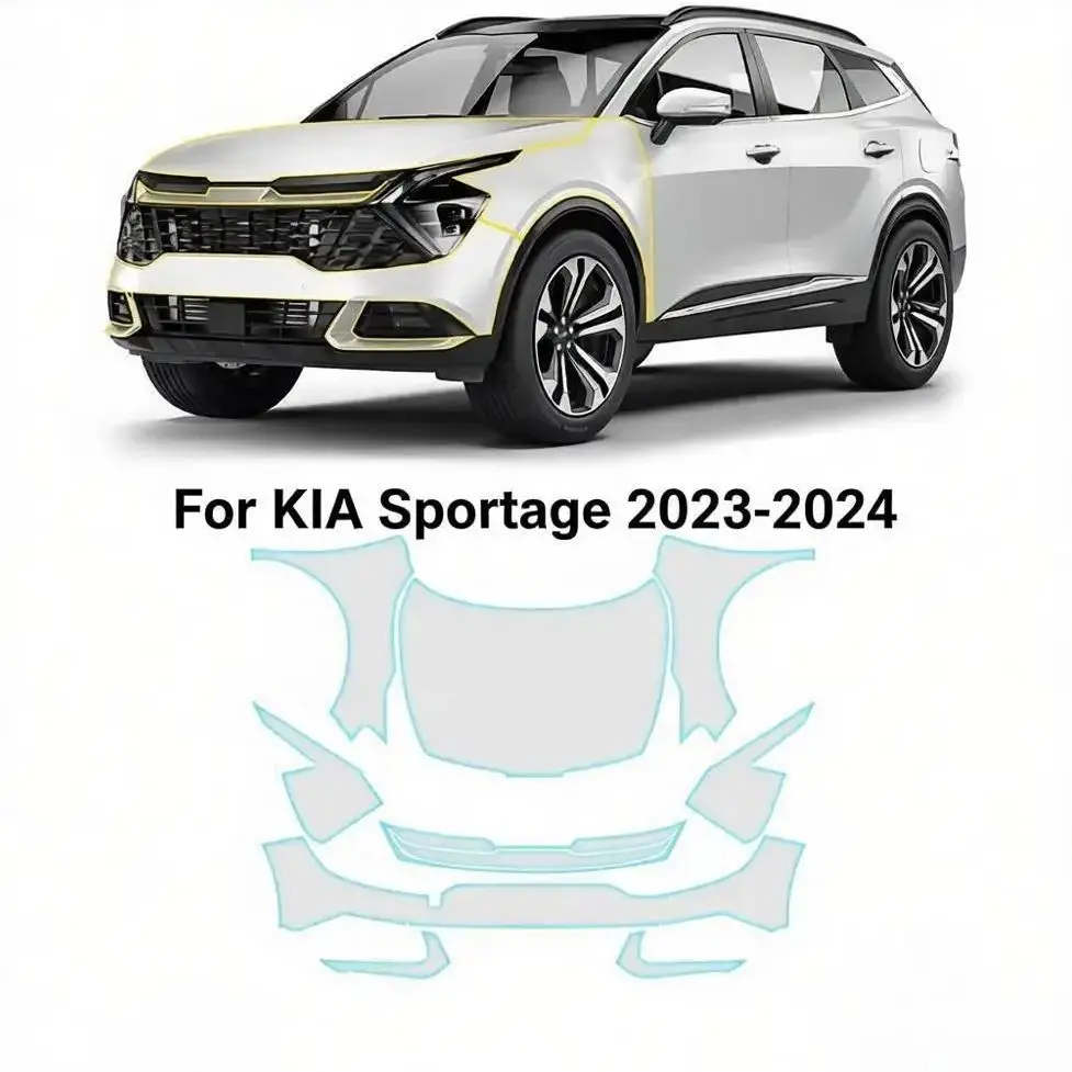 

For KIA Sportage 2023-2024 TPU Bumper Pre-cut PPF Matte And Clear Paint Protective Film Custom Anti Scratch Self Healing Shield