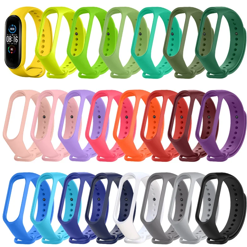 

Ремешок силиконовый для Xiaomi Mi Band 6 5 4 3 7, сменный спортивный мягкий браслет для Mi band 7 6 5, аксессуары для браслета