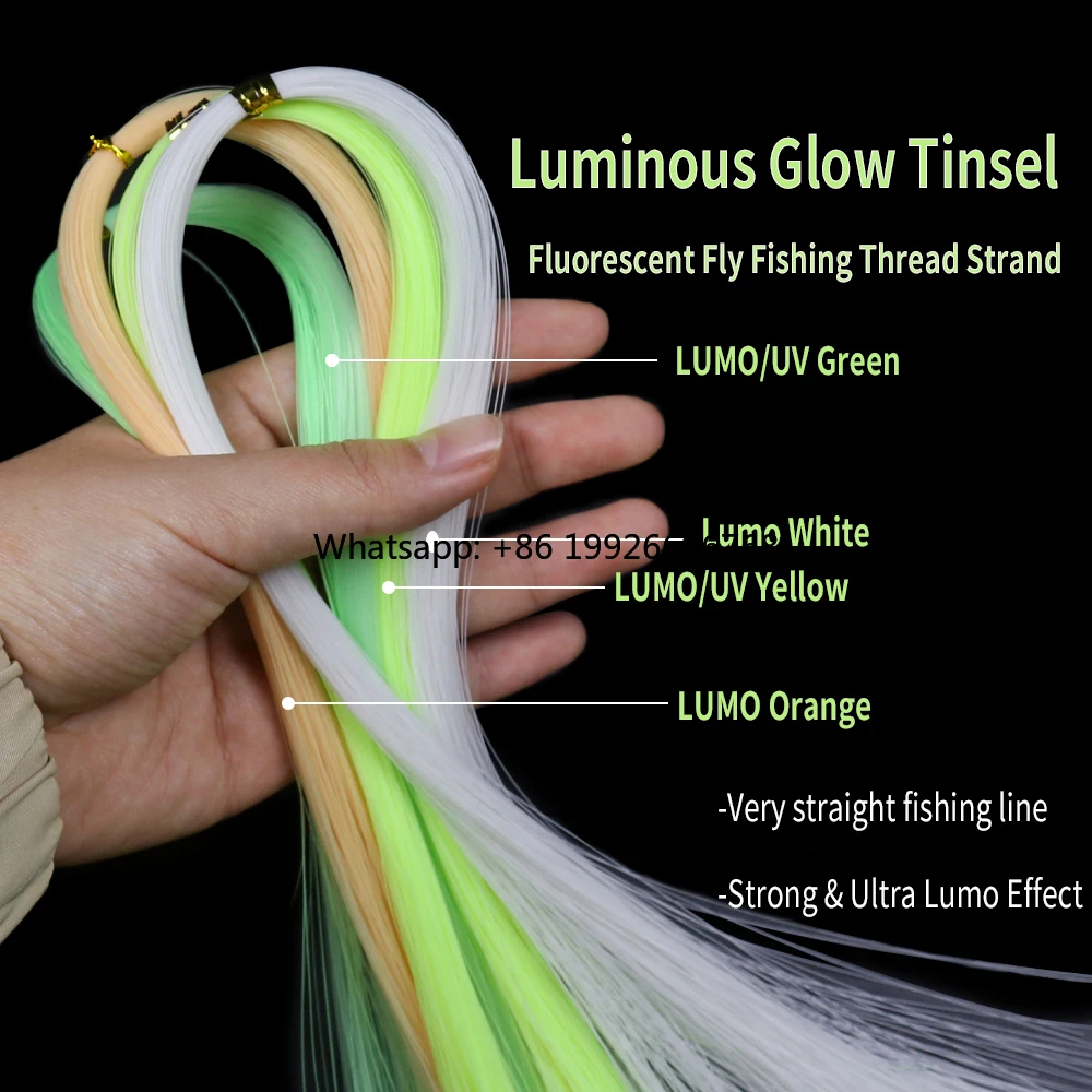 

Luminous Glow Tinsel Fluorescent Fly Fishing Thread Strand String Line Diy Jig Assist Hook Lure Sabiki Rig Fishing Tackle manufa